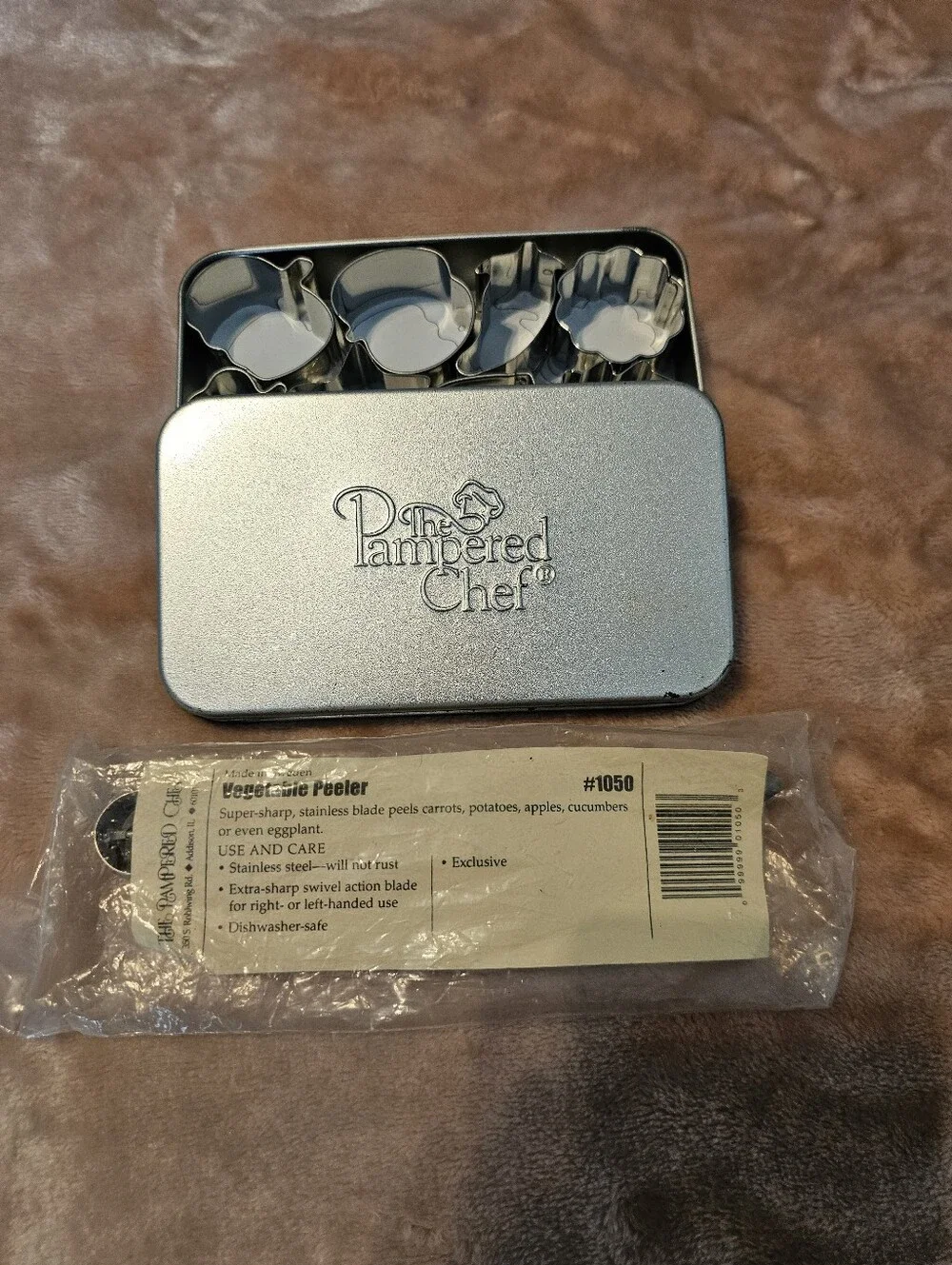 Vintage Pampered Chef Prep Set vegetable peeler 8 pc creative cutters
